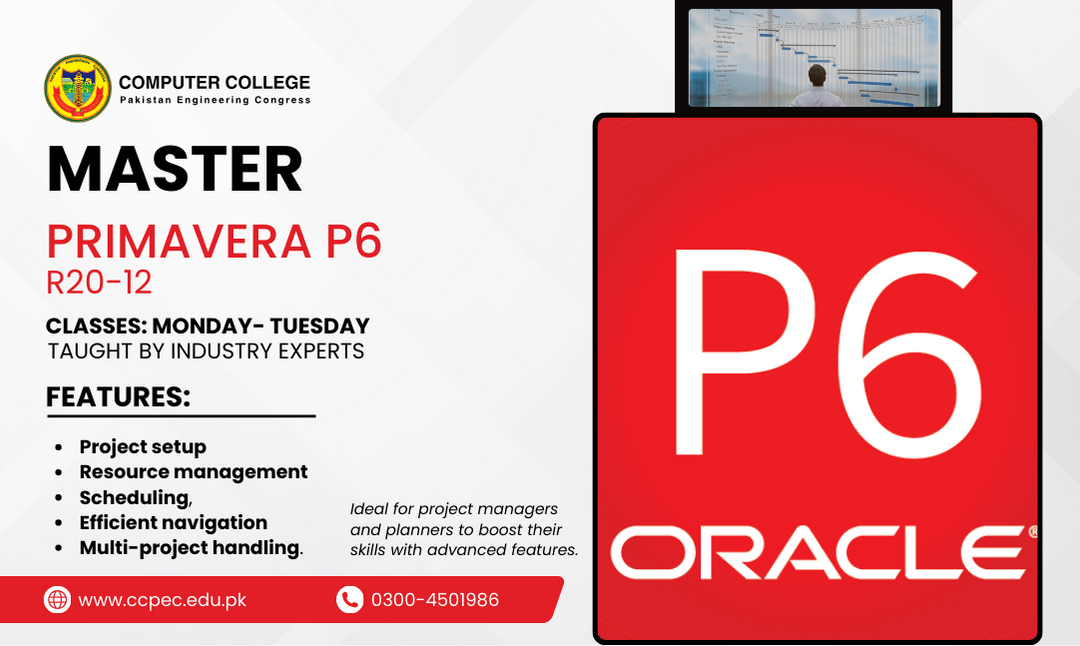 Primavera P6 for Project Management ( Weekdays)